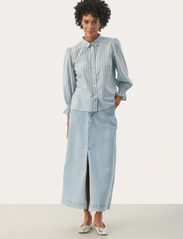Part Two - NevinPW SH - long-sleeved blouses - faded denim stripe - 3