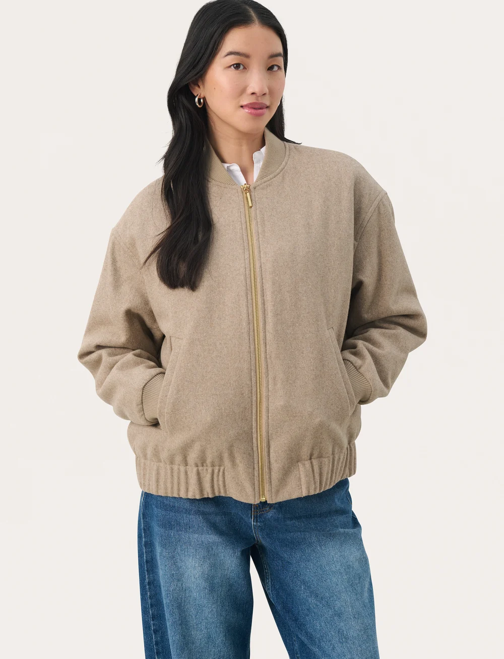 Part Two - LaylaPW OTW - tunna jackor - light beige melange - 0