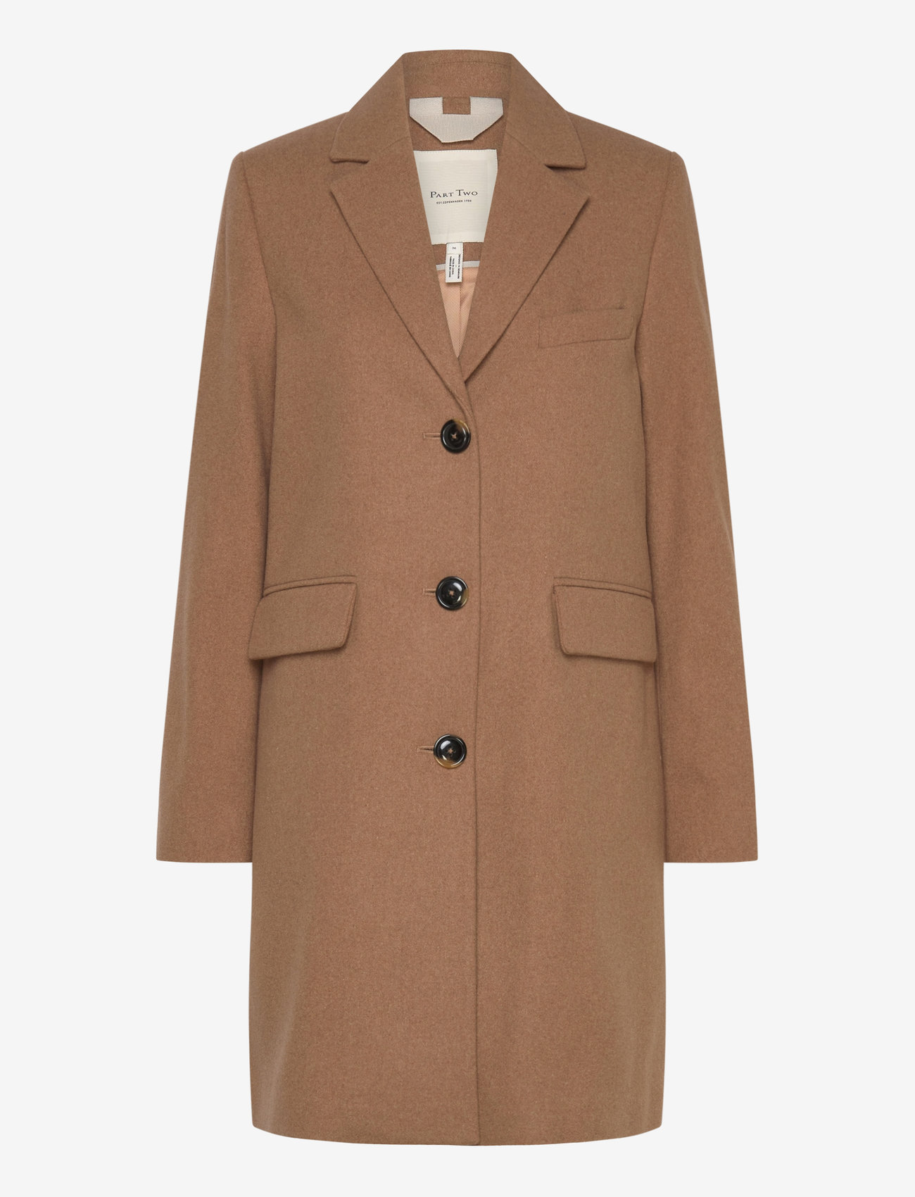 Part Two - LeanettePW OTW - wollmäntel - dark camel melange - 0