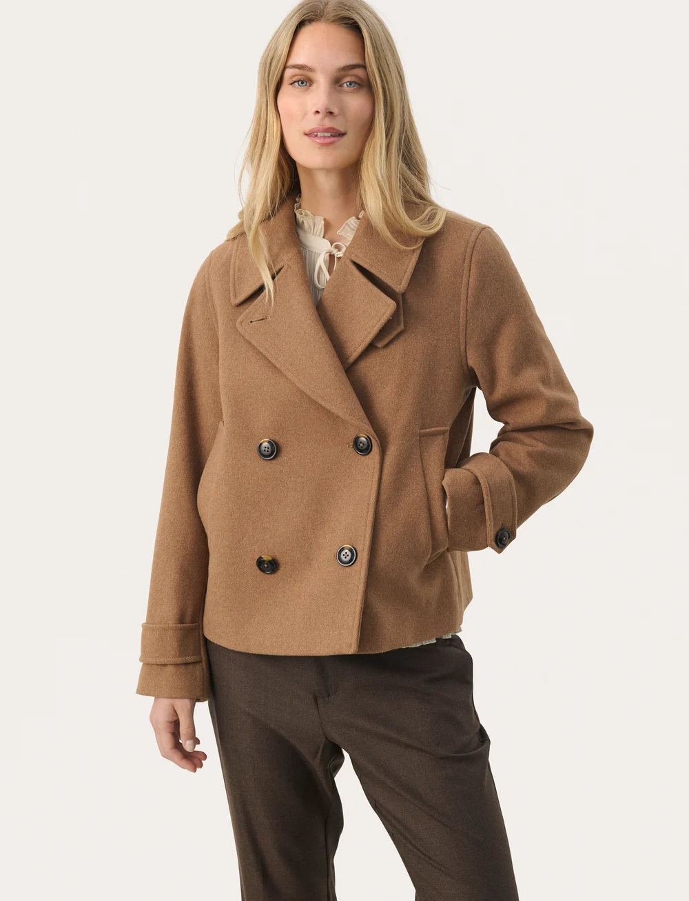 Part Two - LillianPW OTW - vinterjackor - dark camel melange - 0