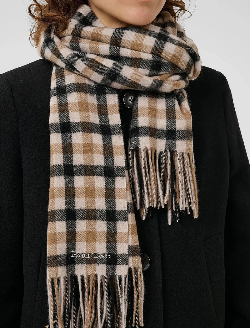 Part Two - KithaPW SC - halsdukar - black check - 3