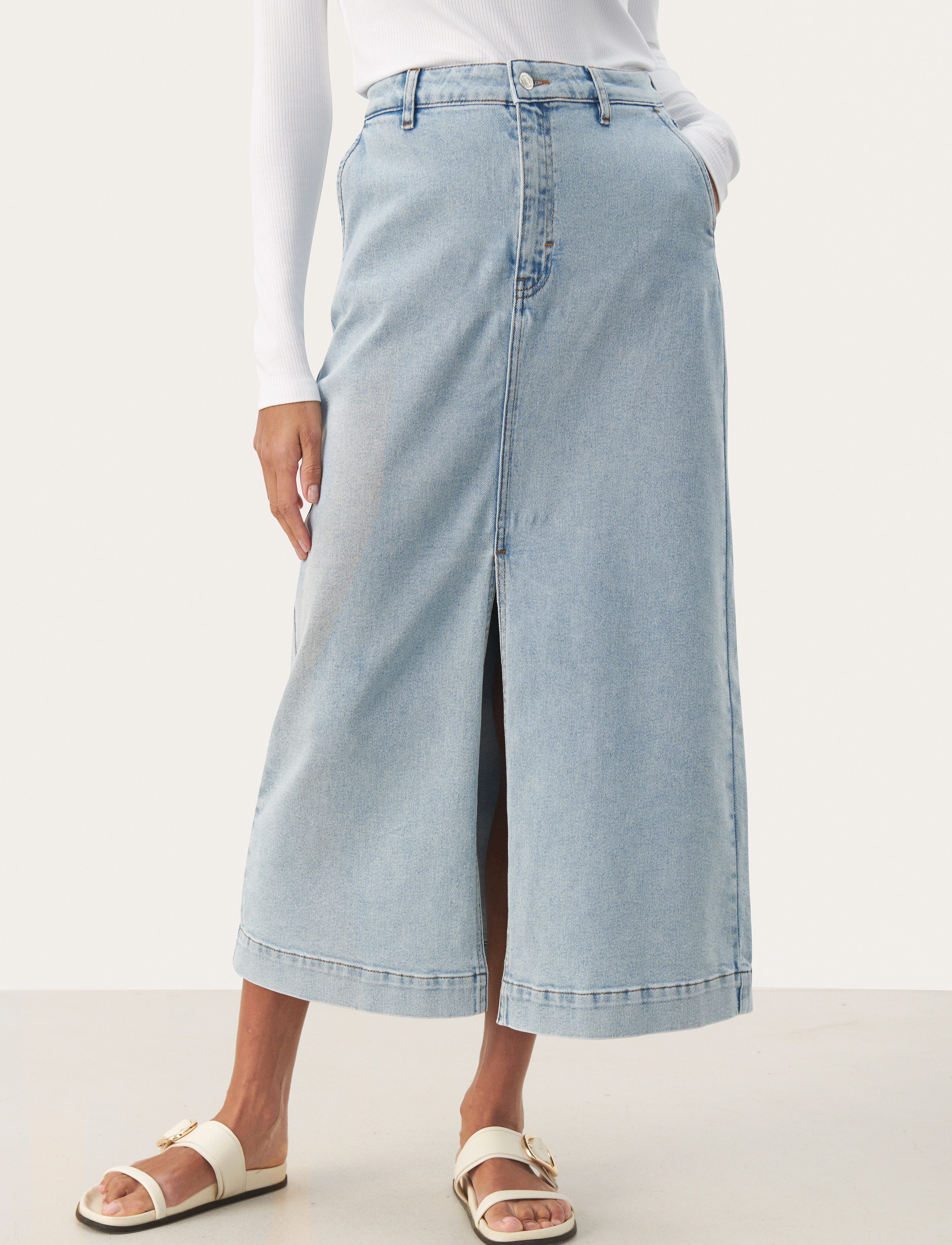 Part Two - CaliahPW SK - teksaseelikud - light blue denim - 0
