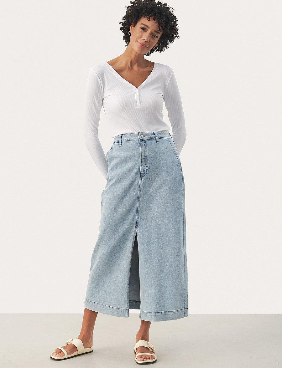 Part Two - CaliahPW SK - teksaseelikud - light blue denim - 3