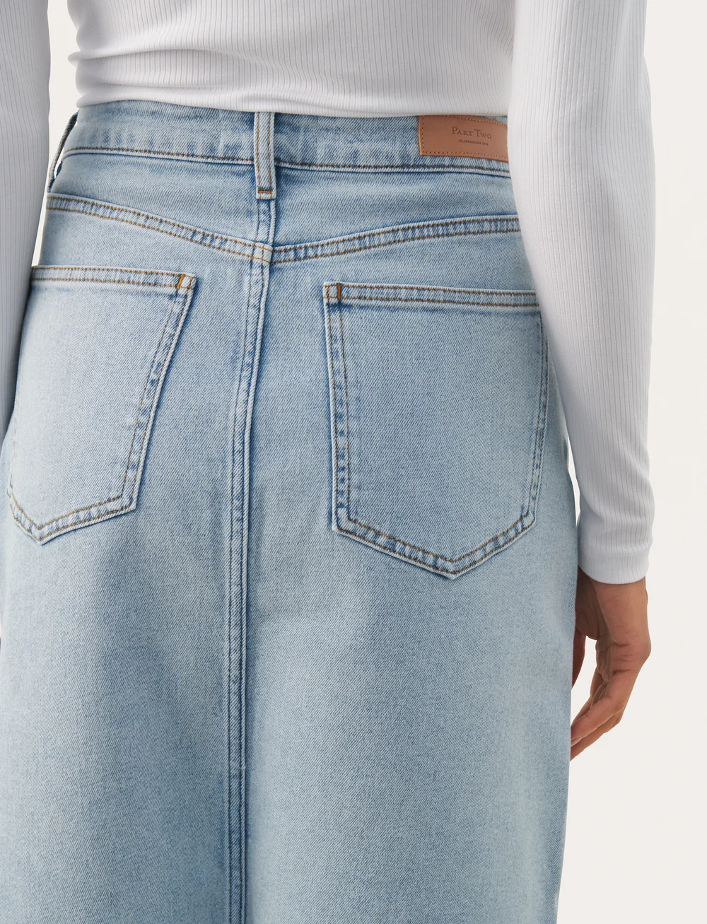 Part Two - CaliahPW SK - jeansröcke - light blue denim - 4