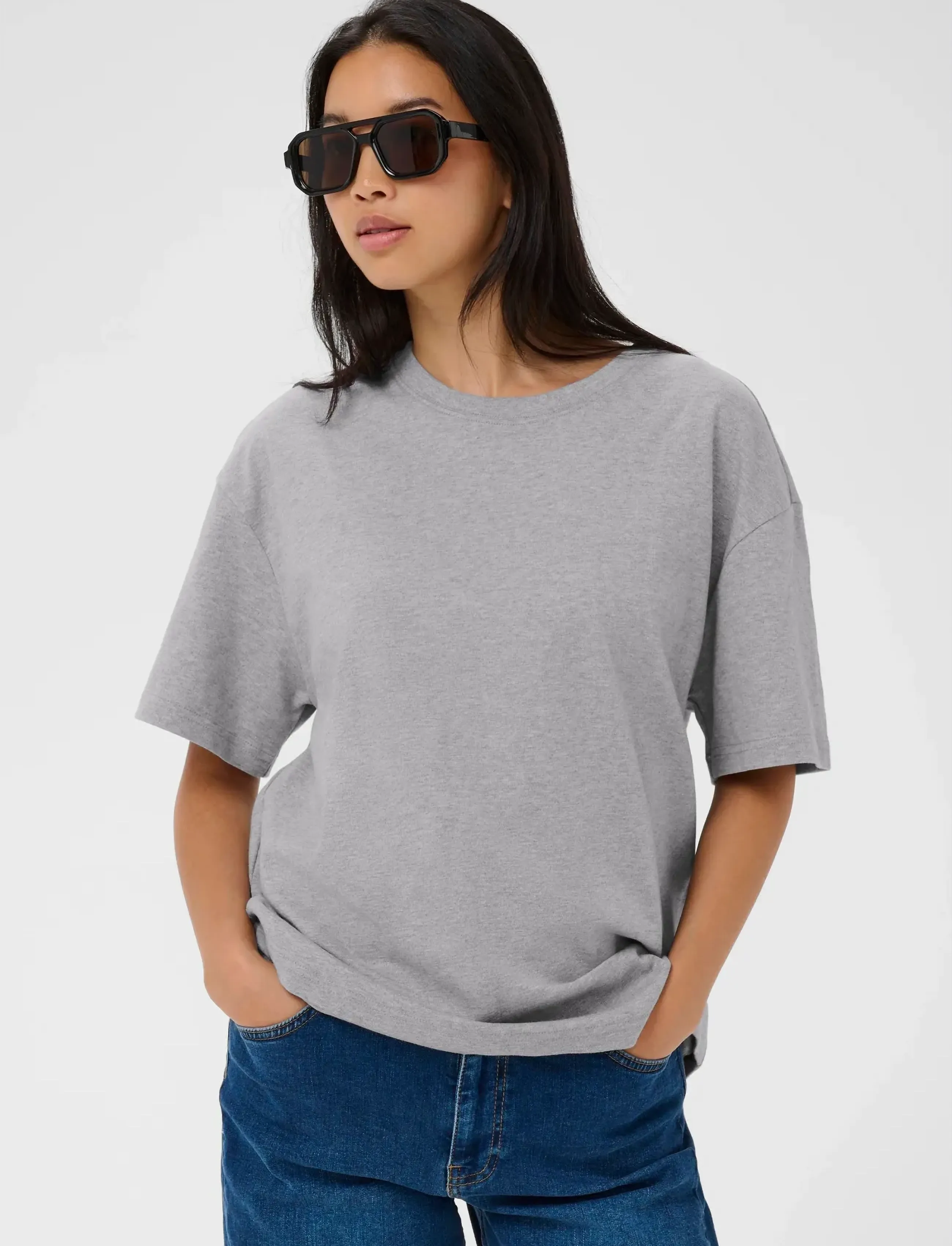 Part Two JaminaPW TS - T-shirts - MEDIUM GREY MELANGE / grey