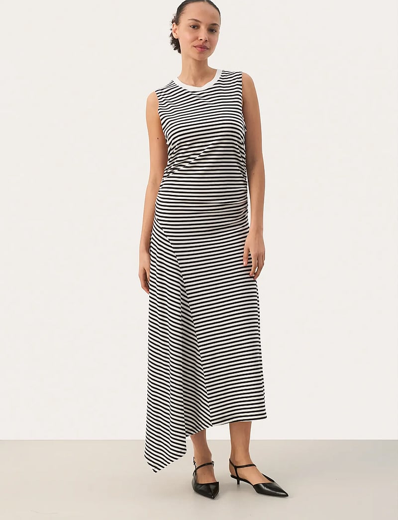 Part Two - JeanniePW DR - midikleider - black stripe - 3