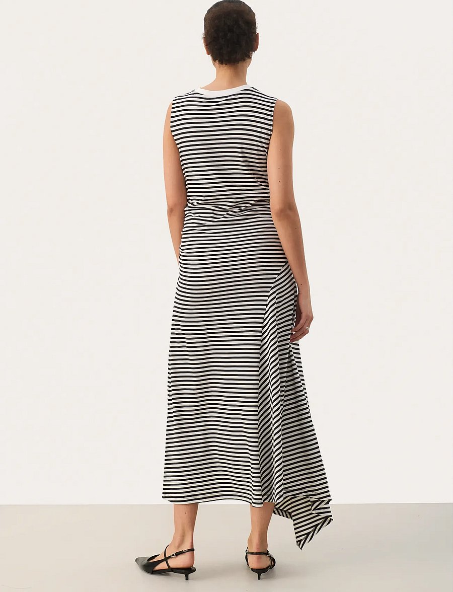 Part Two - JeanniePW DR - midikleider - black stripe - 5