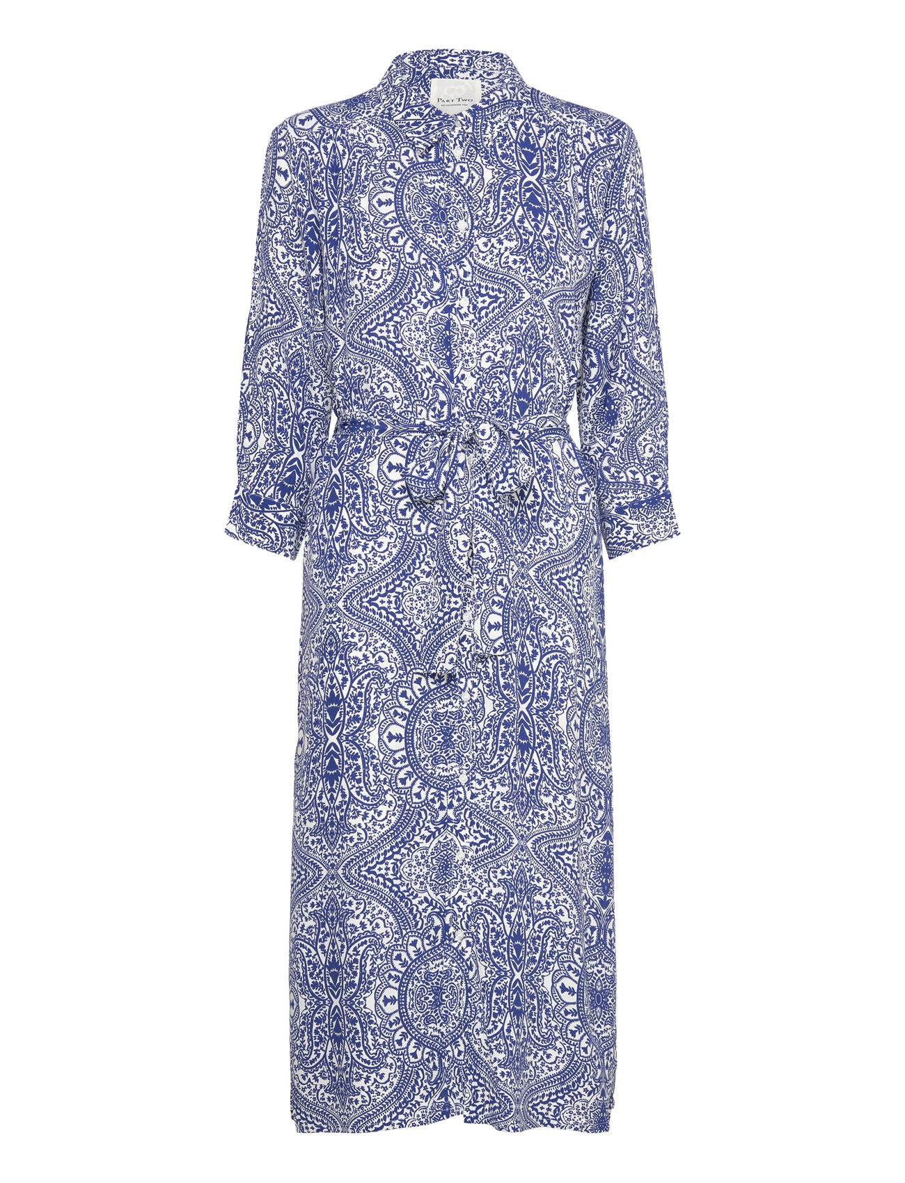 Part Two - BintiPW DR - shirt dresses - deep ultramarine woodblock - 0