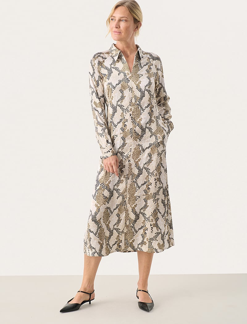 Part Two - LamiyaPW DR - hemdkleider - french oak snake print - 3