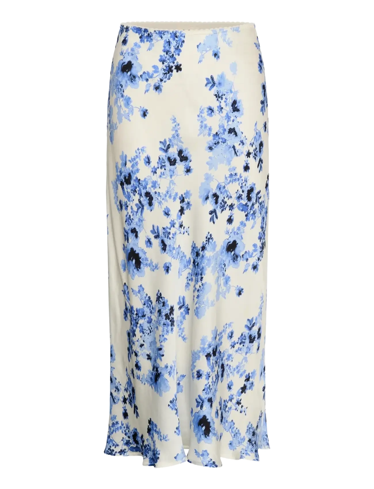 Part Two LaurinaPW SK - Satin skirts - BLUE SHADOW FLOWER / blue