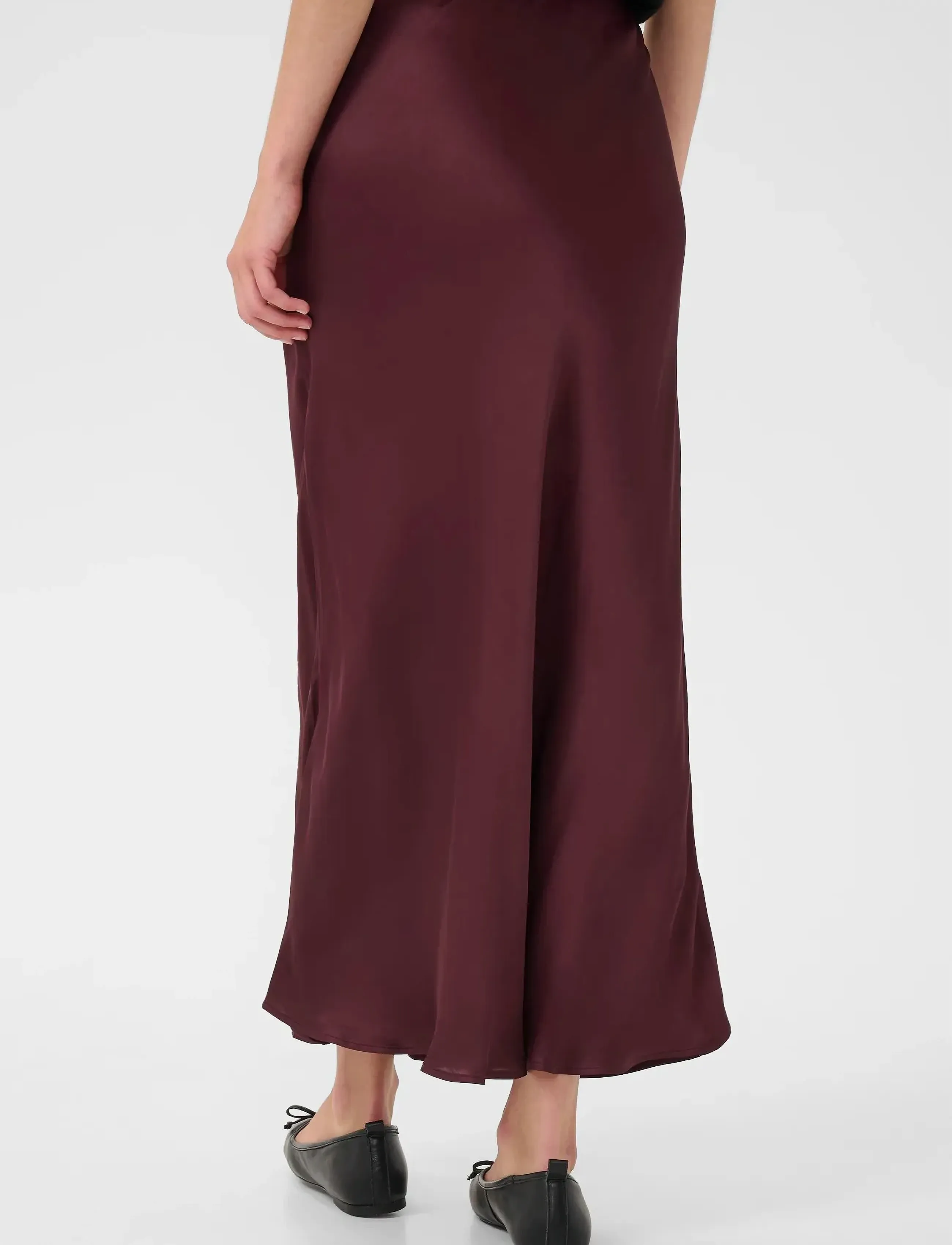 Part Two - LaurinaPW SK - satin skirts - tawny port - 3