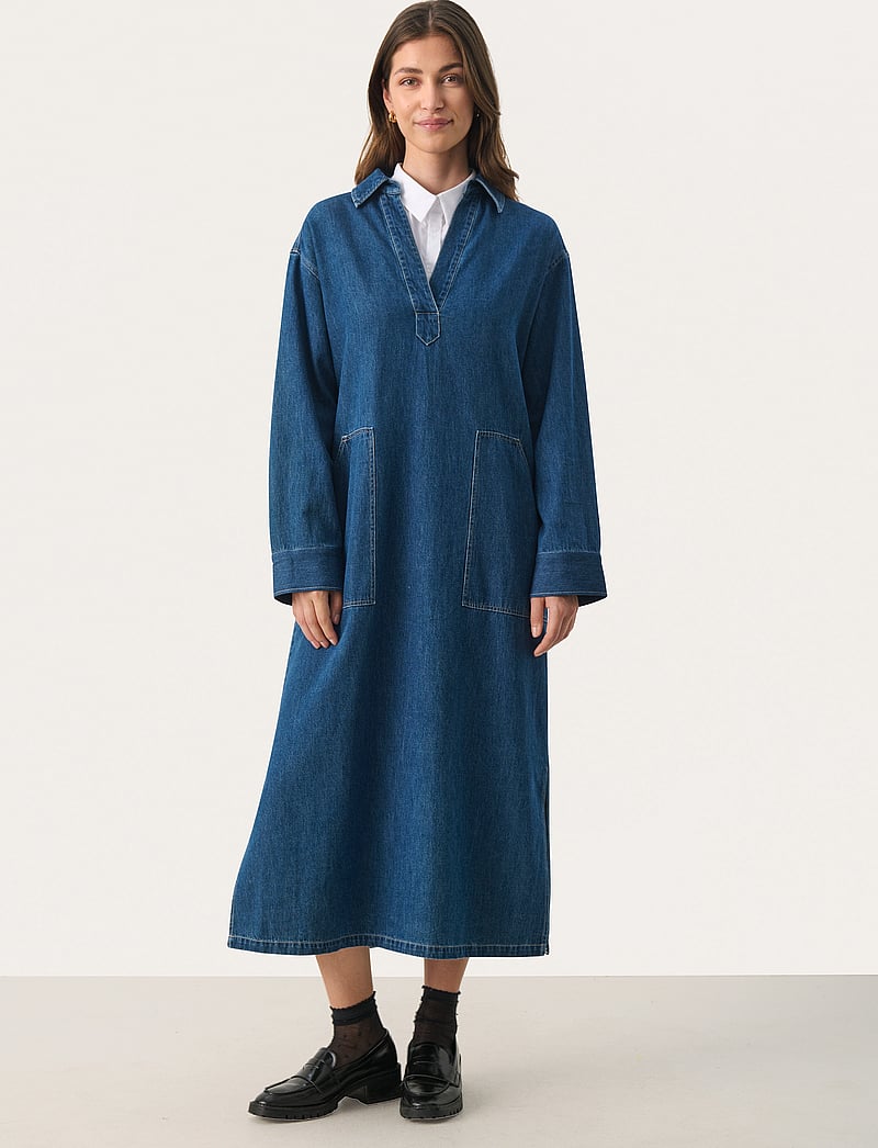 Part Two - LollaPW DR - skjortklänningar - medium blue denim - 5