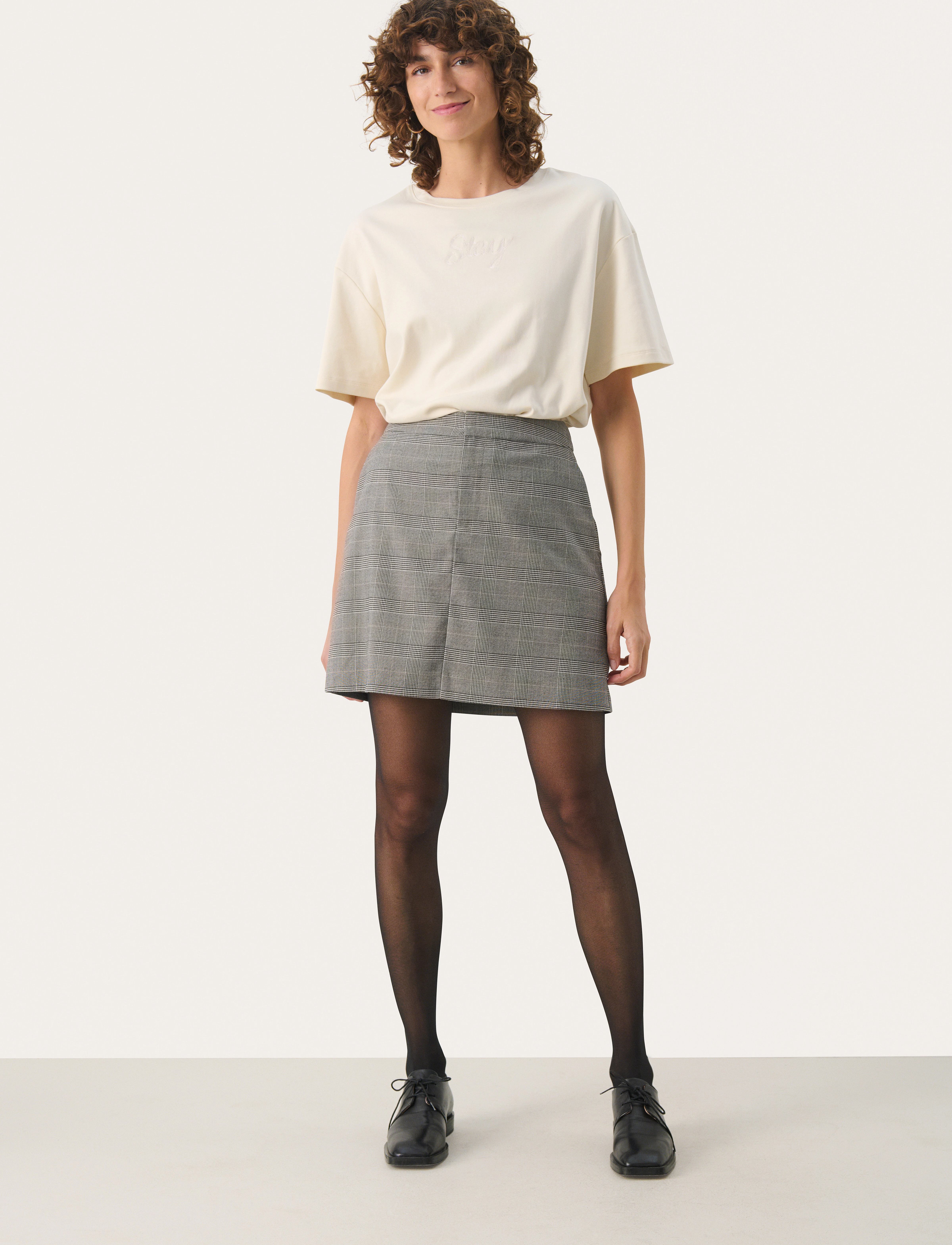 Part Two - LeicaPW SK - korte nederdele - grey check - 4