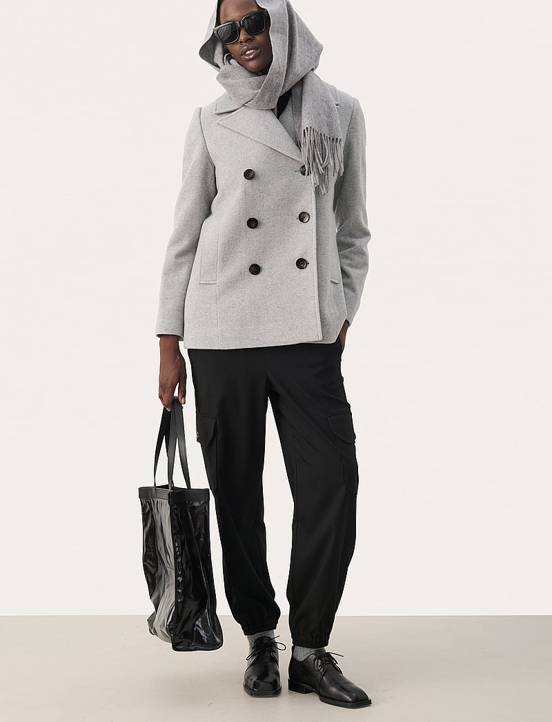 Part Two - LekiasPW OTW - uldjakker - light grey melange - 4