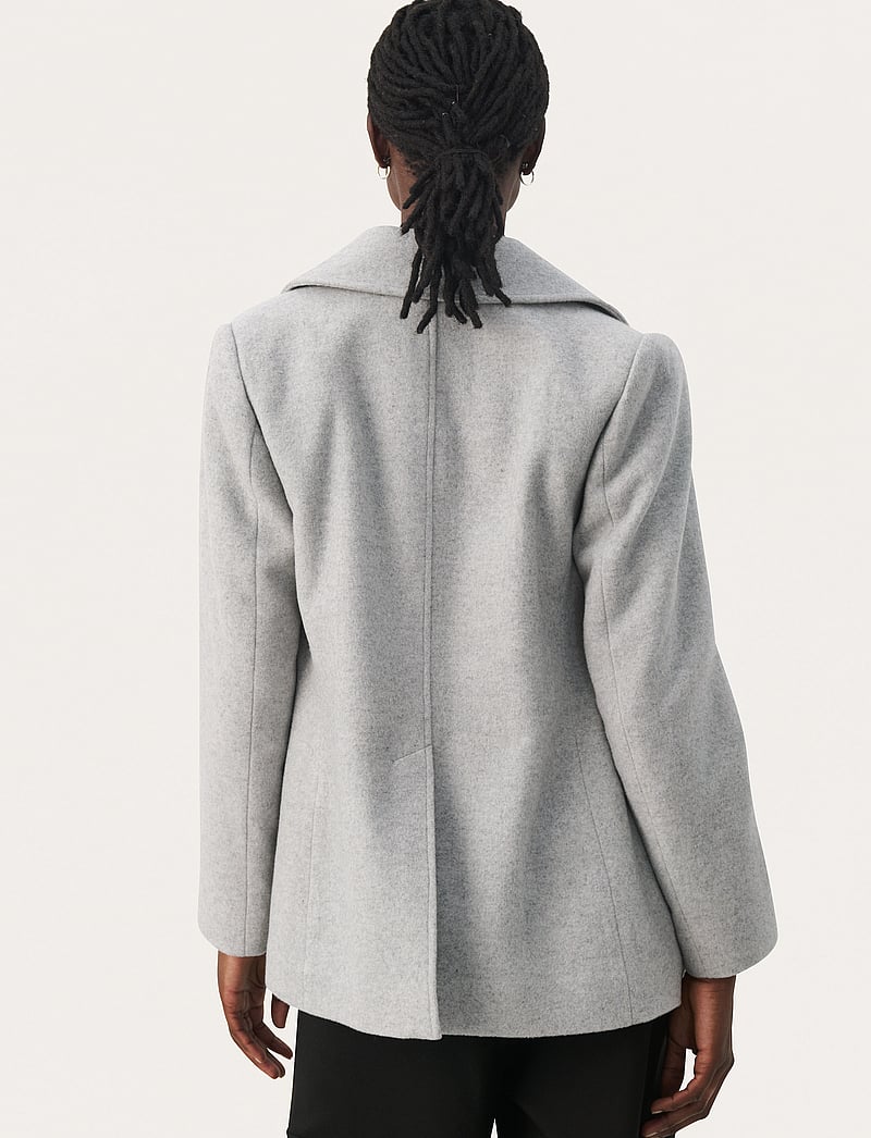 Part Two - LekiasPW OTW - uldjakker - light grey melange - 5