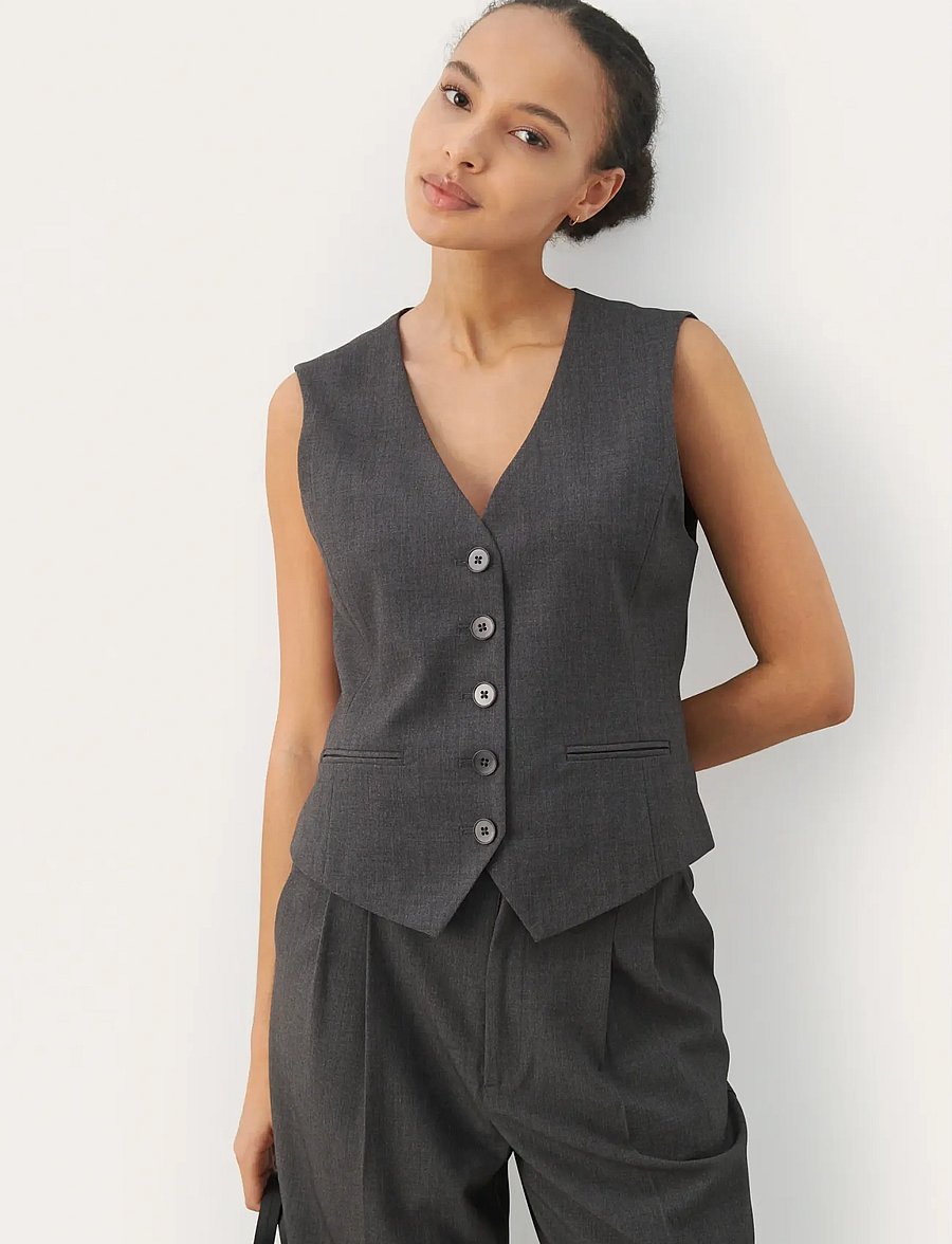 Part Two - RikkePW WA - westen - gray flannel melange - 0