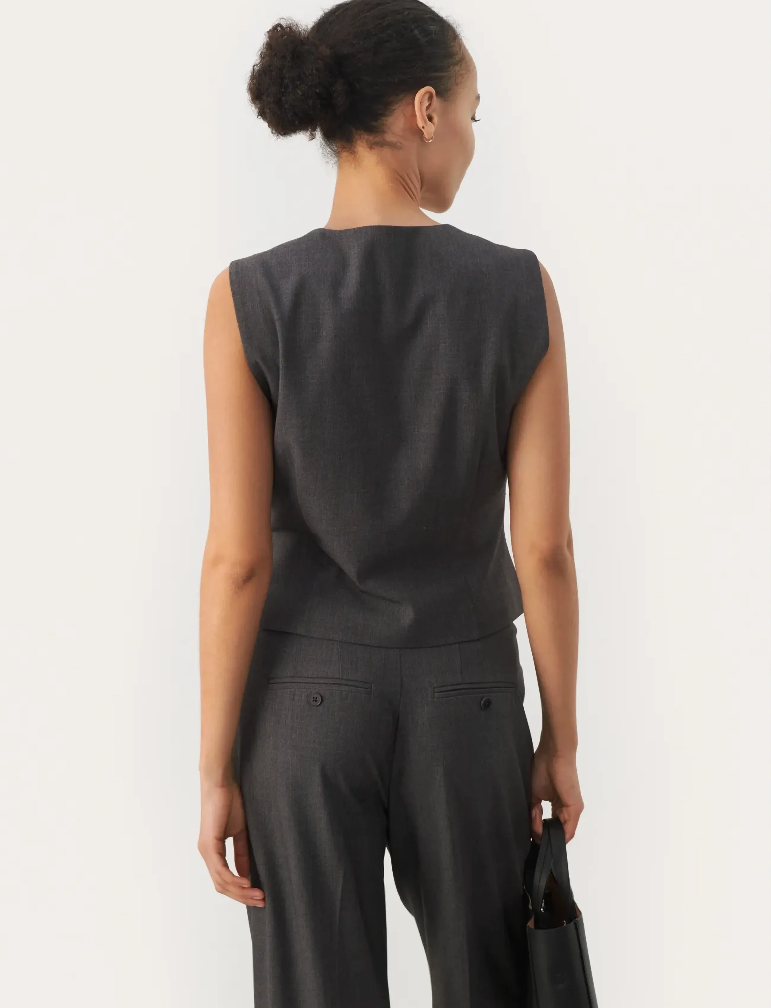 Part Two - RikkePW WA - blazere uten ermer - gray flannel melange - 5