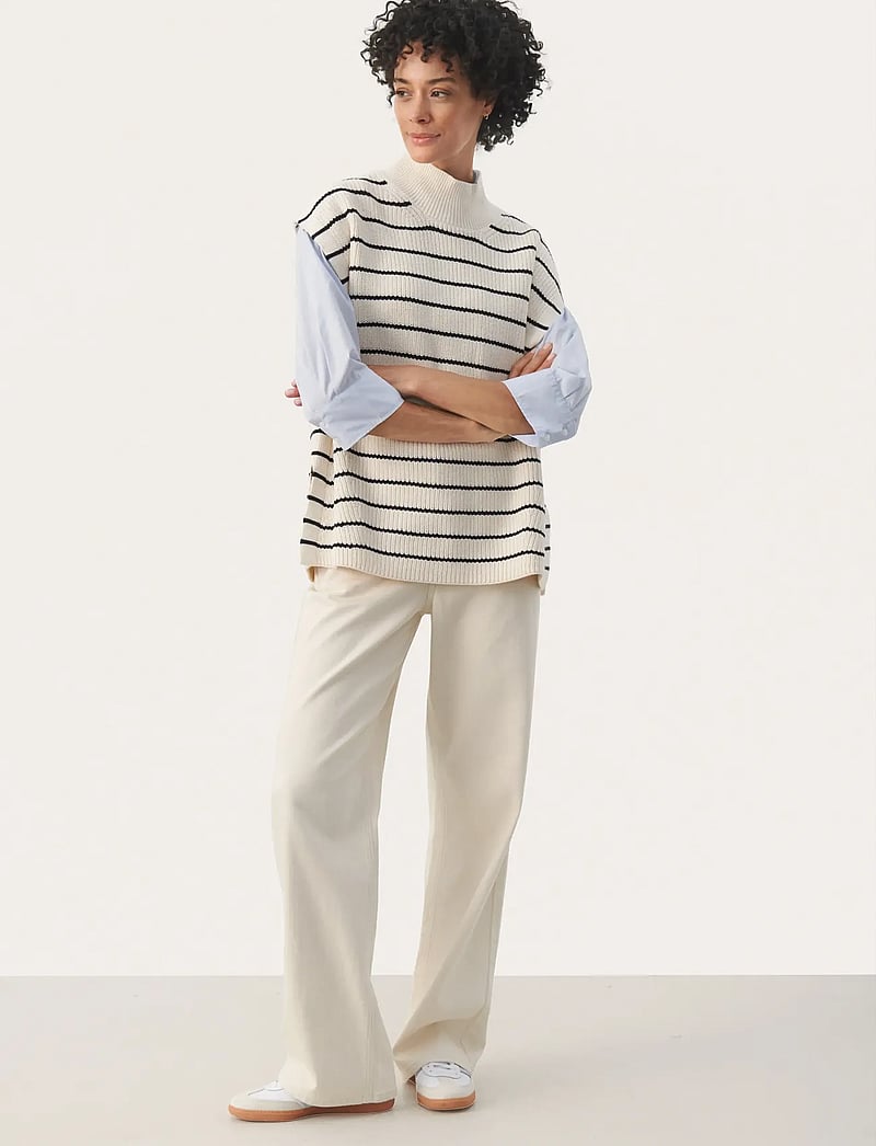 Part Two - EisleyPW WA - knitted vests - dark navy stripe - 3