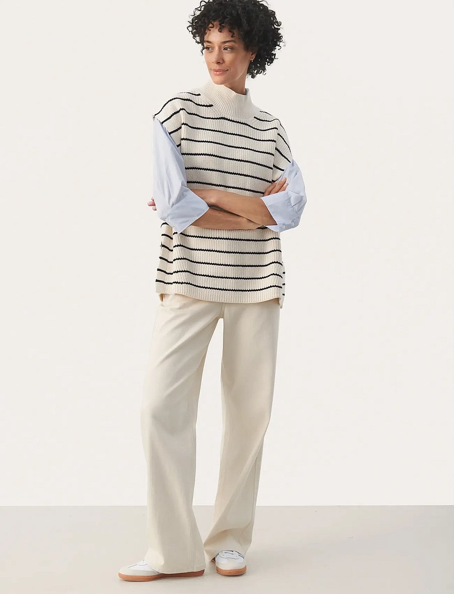 Part Two - EisleyPW WA - strikveste - dark navy stripe - 3