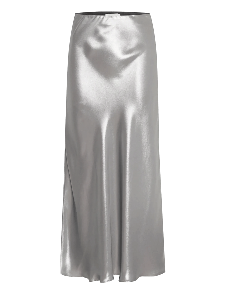 Part Two - LaurinasPW SK - satinnederdele - silver metallic - 1