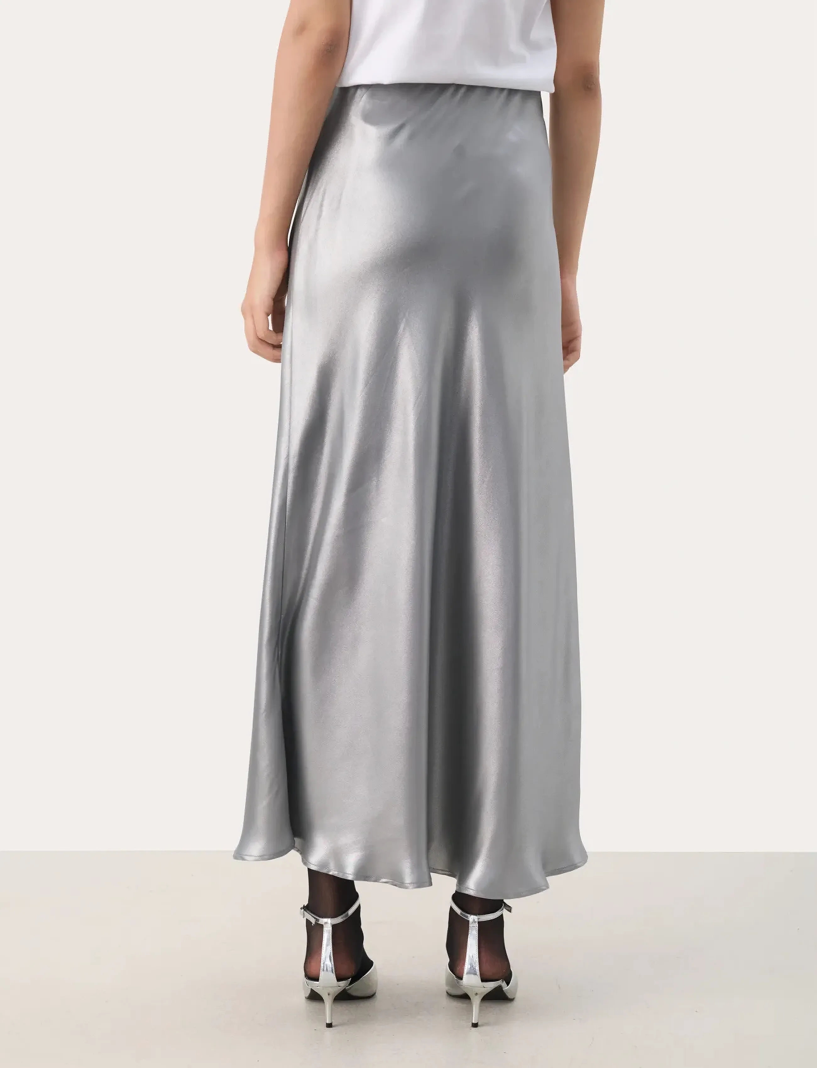 Part Two - LaurinasPW SK - midi nederdele - silver metallic - 5