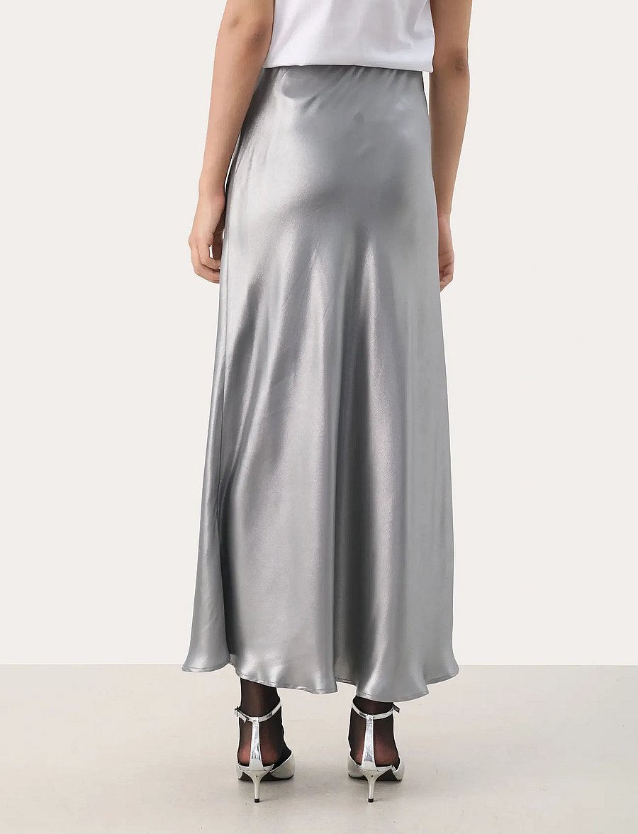 Part Two - LaurinasPW SK - satinnederdele - silver metallic - 5
