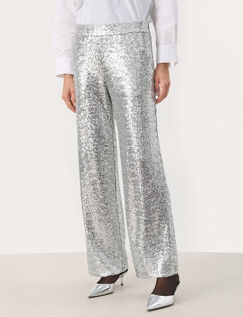 Part Two - MelodiePW PA - sirge säärega püksid - silver - 0