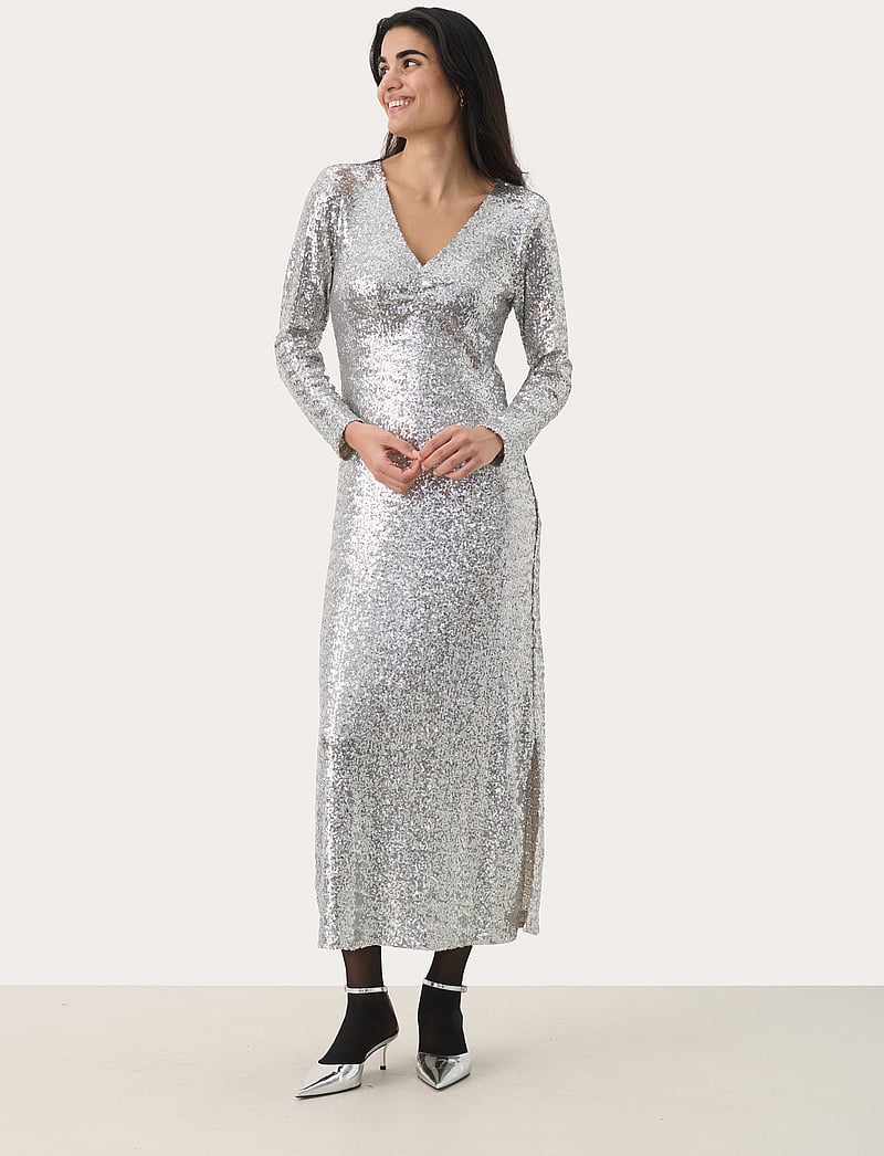Part Two - MaliahPW DR - paljettklänningar - silver - 5