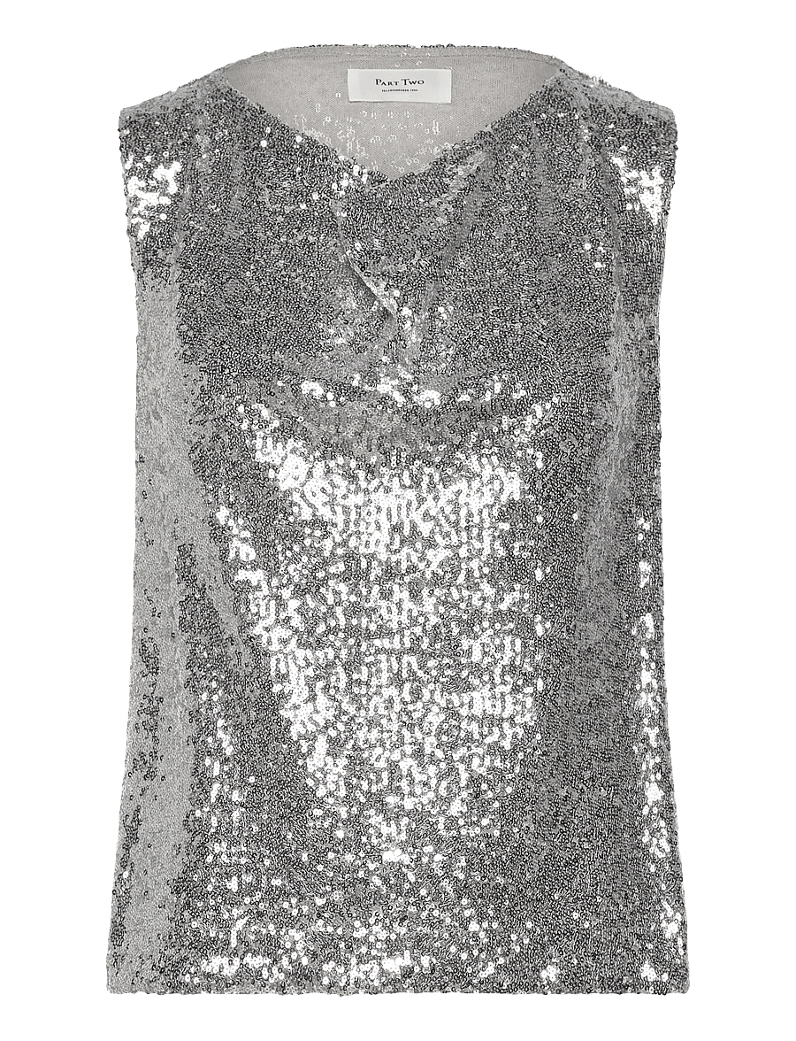 Part Two - MalikkaPW TO - Ärmellose tops - silver - 1