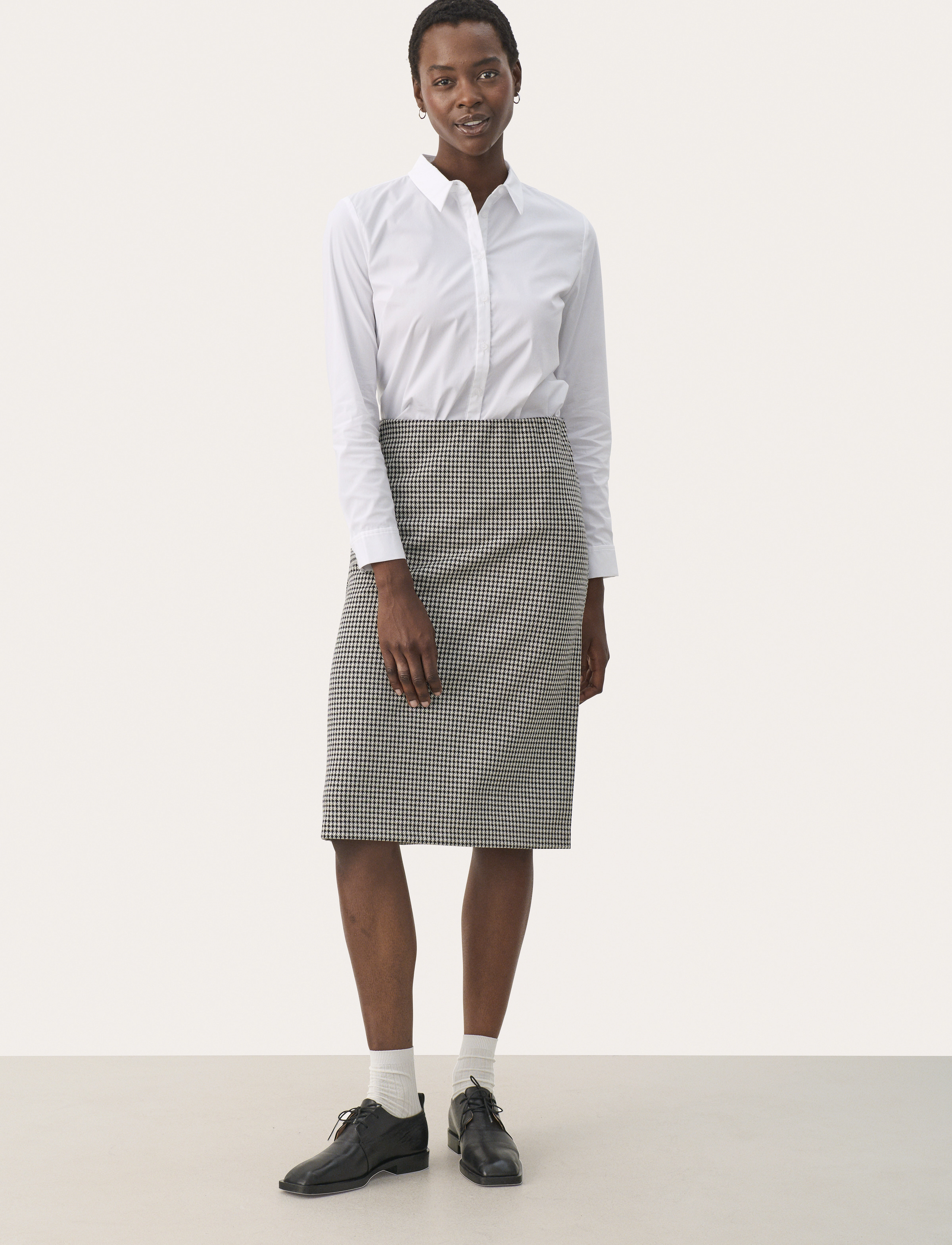 Part Two - LorinnePW SK - midi nederdele - black check - 3