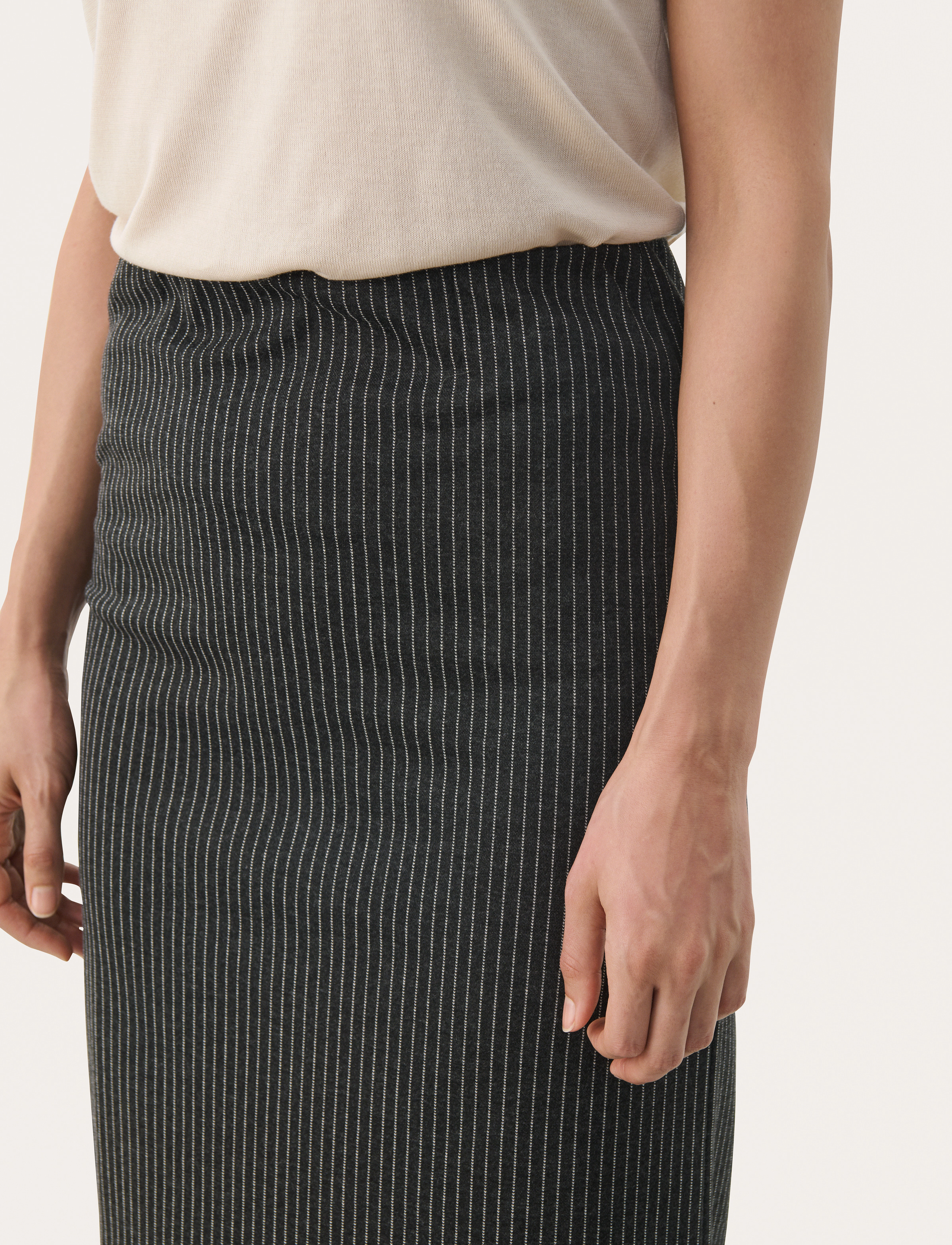 Part Two - LorinnePW SK - midi nederdele - dark grey pinstripe - 5