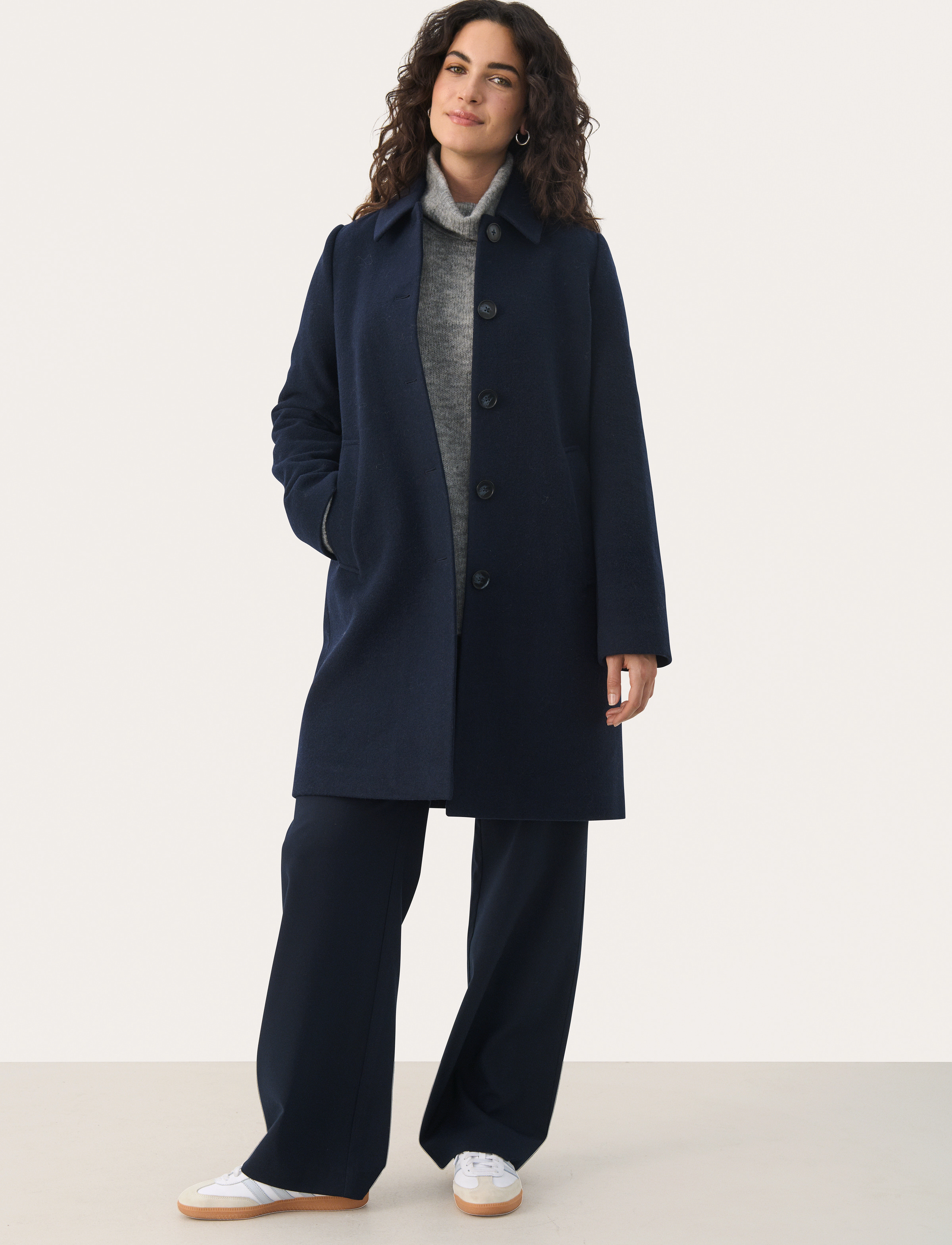 Part Two - LilahPW OTW - wollmäntel - dark navy - 5