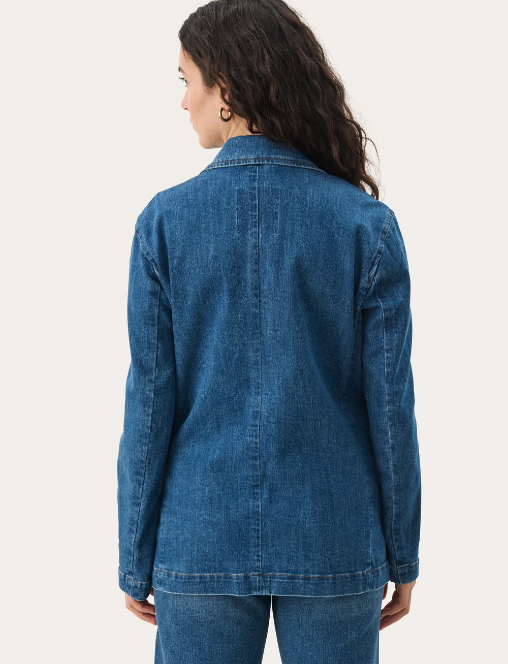 Part Two - NoorPW OTW - einreihige blazer - medium blue denim - 4