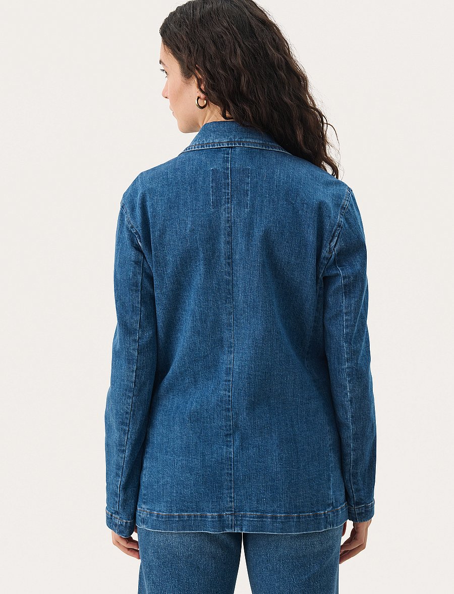 Part Two - NoorPW OTW - einhnepptir jakkar - medium blue denim - 4
