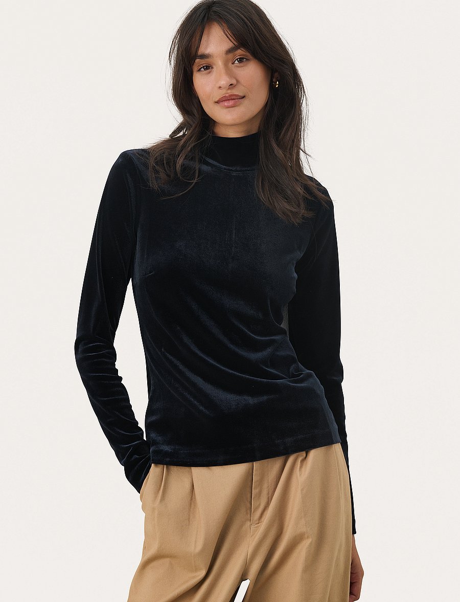 Part Two - MonePW PU - pikkade varrukatega topid - dark navy - 0