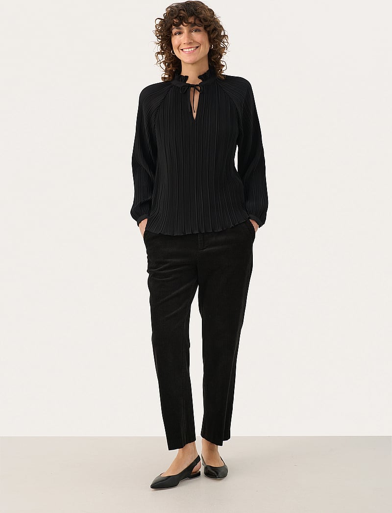 Part Two - MyraPW BL - langærmede bluser - black - 3