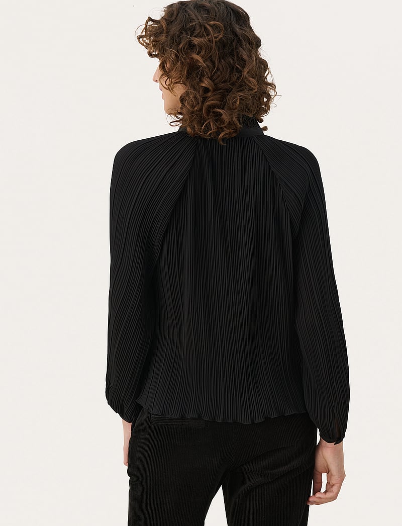 Part Two - MyraPW BL - langærmede bluser - black - 5