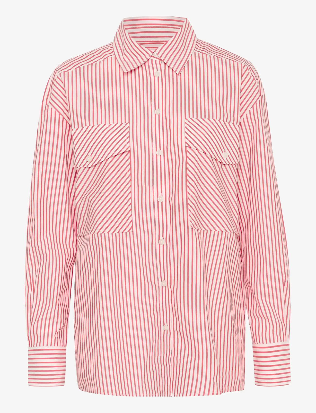 Part Two - ParinazPW SH - langærmede skjorter - mars red stripe - 1