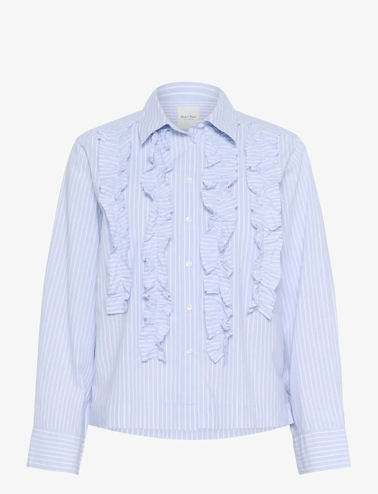 Part Two - PranveraPW SH - langærmede skjorter - blue stripe - 1