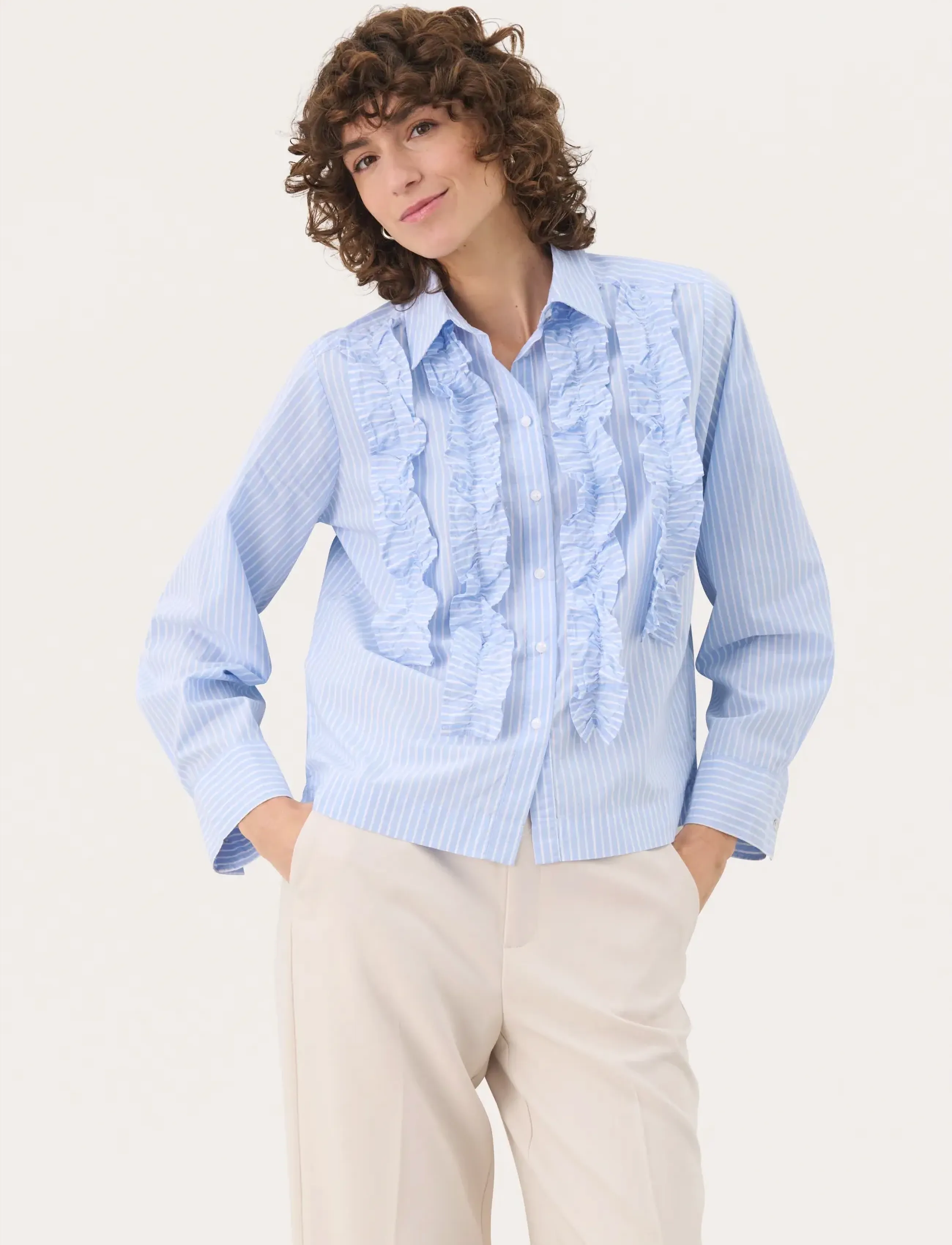 Part Two Pranverapw Sh, 34, Shirts, Blau - Long-sleeved, Frauen