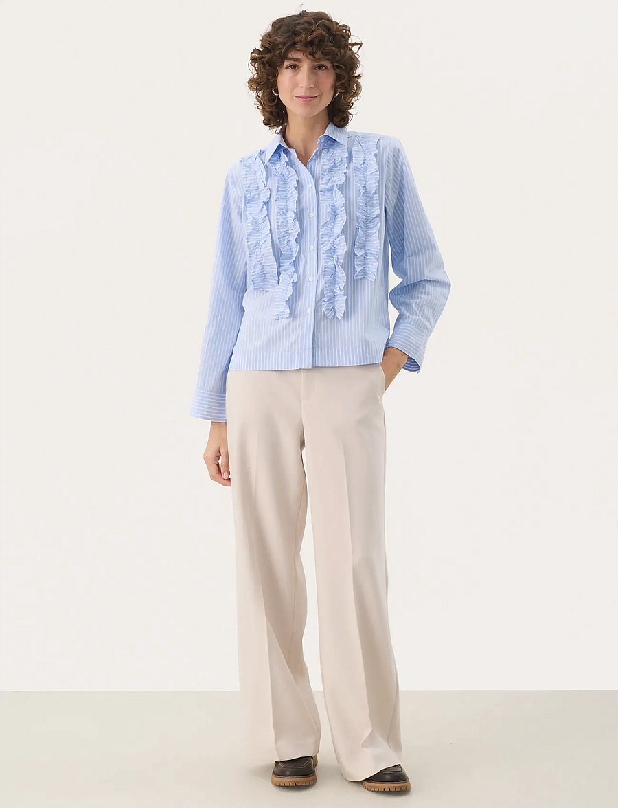 Part Two - PranveraPW SH - long-sleeved shirts - blue stripe - 3