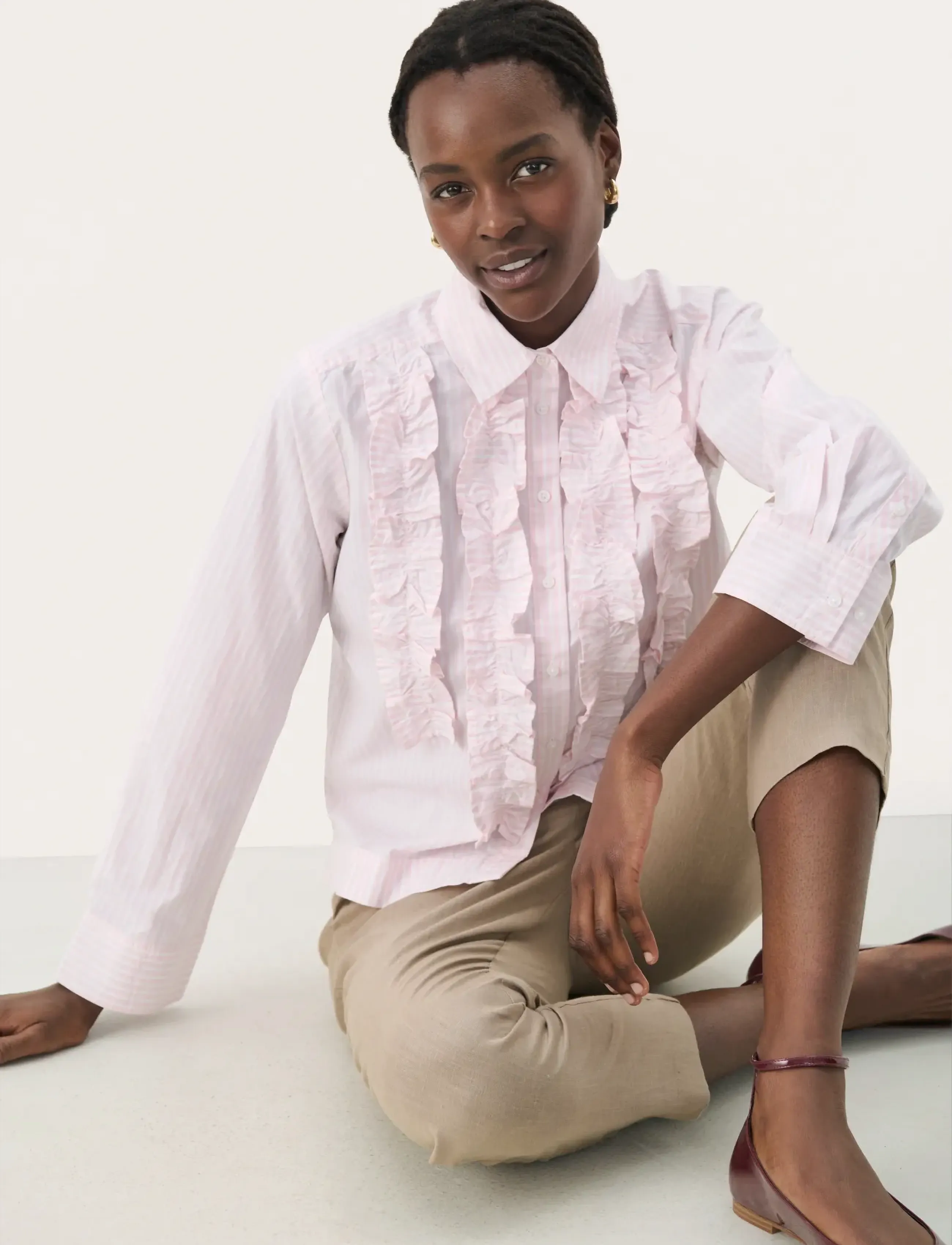 Part Two PranveraPW SH - Part Two - LOTUS STRIPE / pink/rose