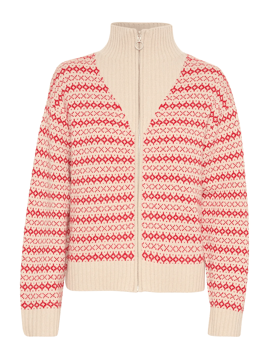 Part Two - PirjoPW PU - kardiganid - red jacquard - 1