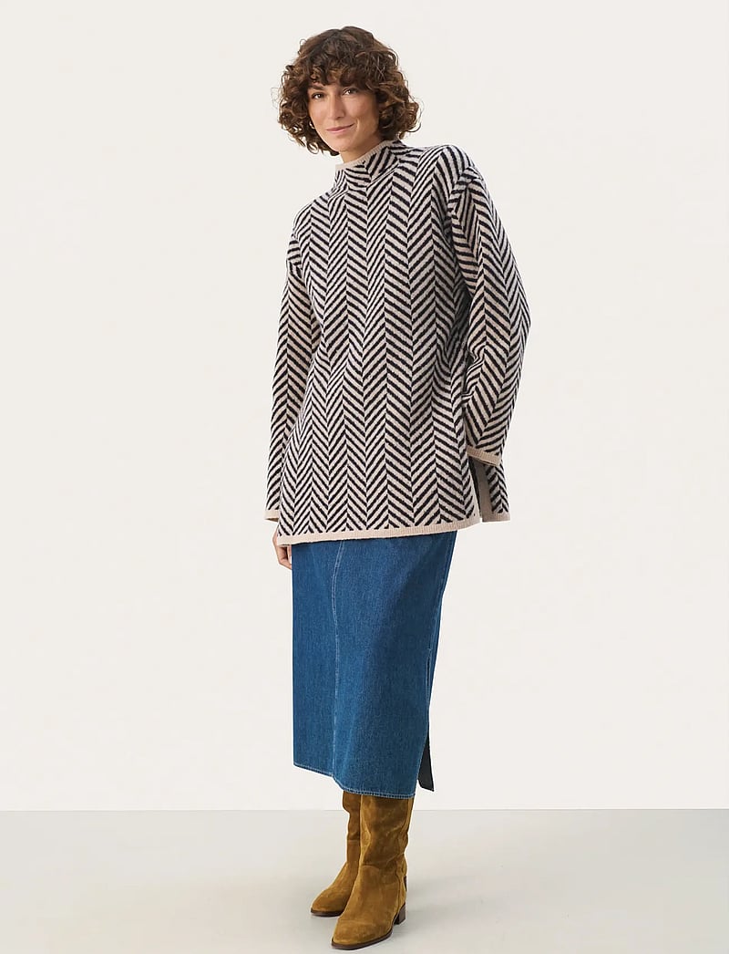 Part Two - LeanaPW PU - stickade tröjor - french oak jacquard - 4