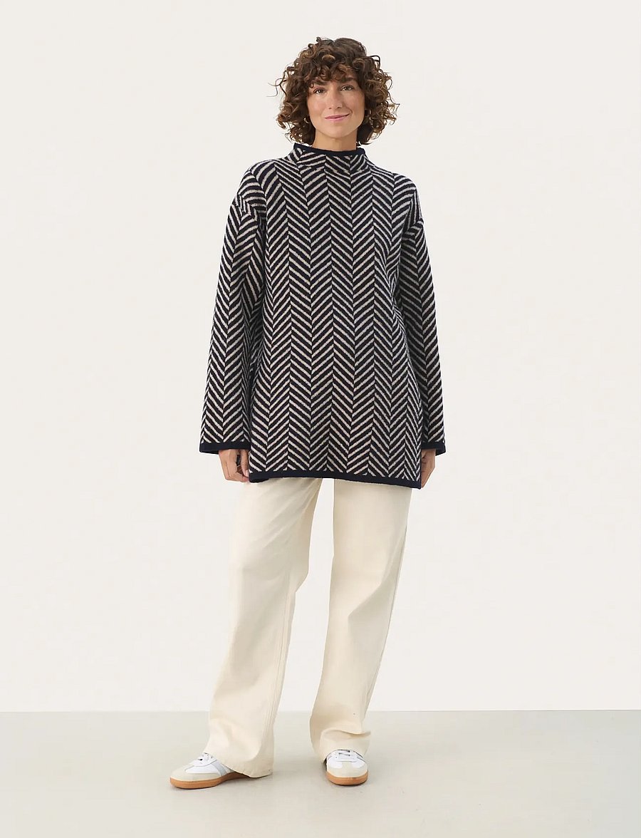 Part Two - LeanaPW PU - pullover - navy jacquard - 3