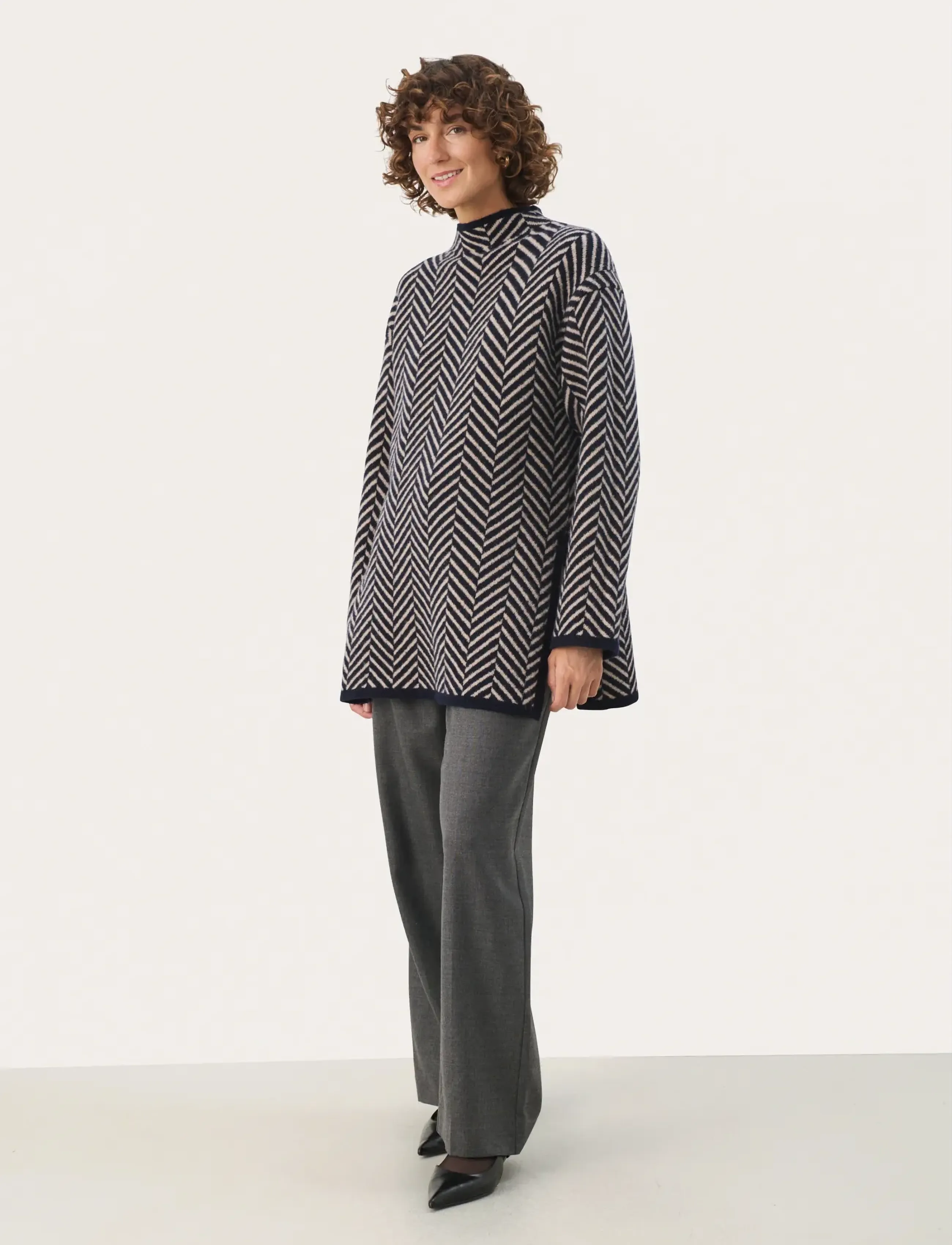 Part Two - LeanaPW PU - pullover - navy jacquard - 4
