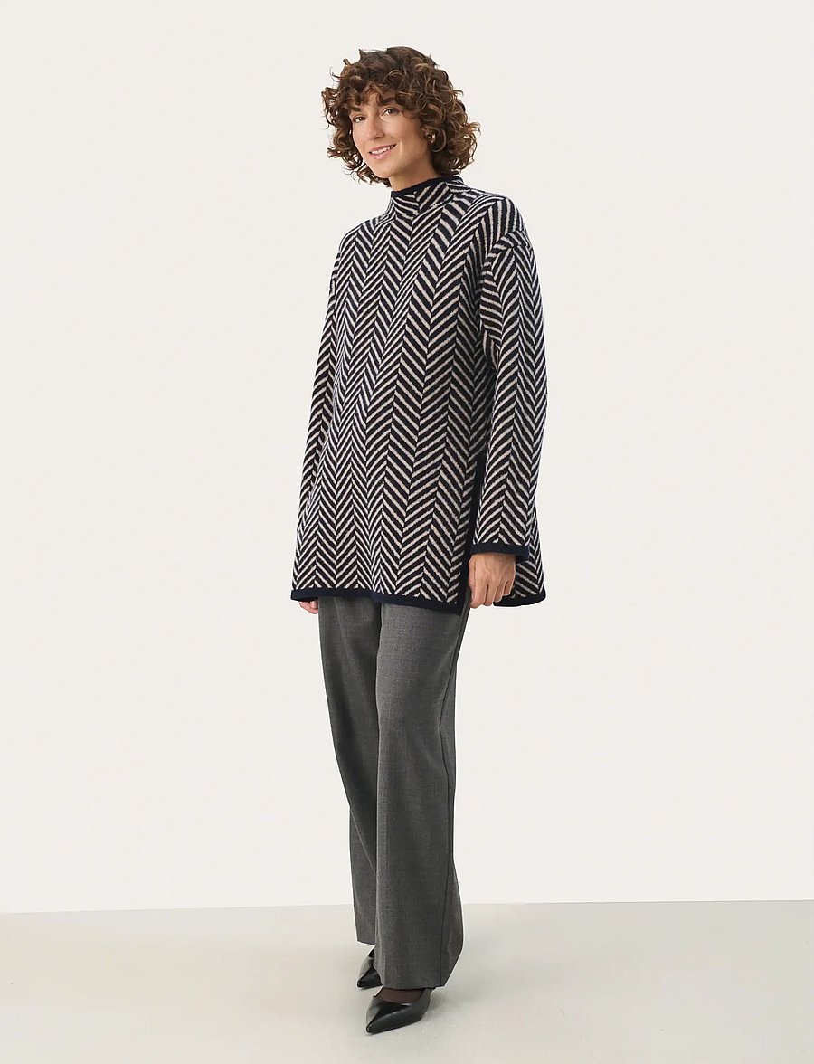 Part Two - LeanaPW PU - pullover - navy jacquard - 4