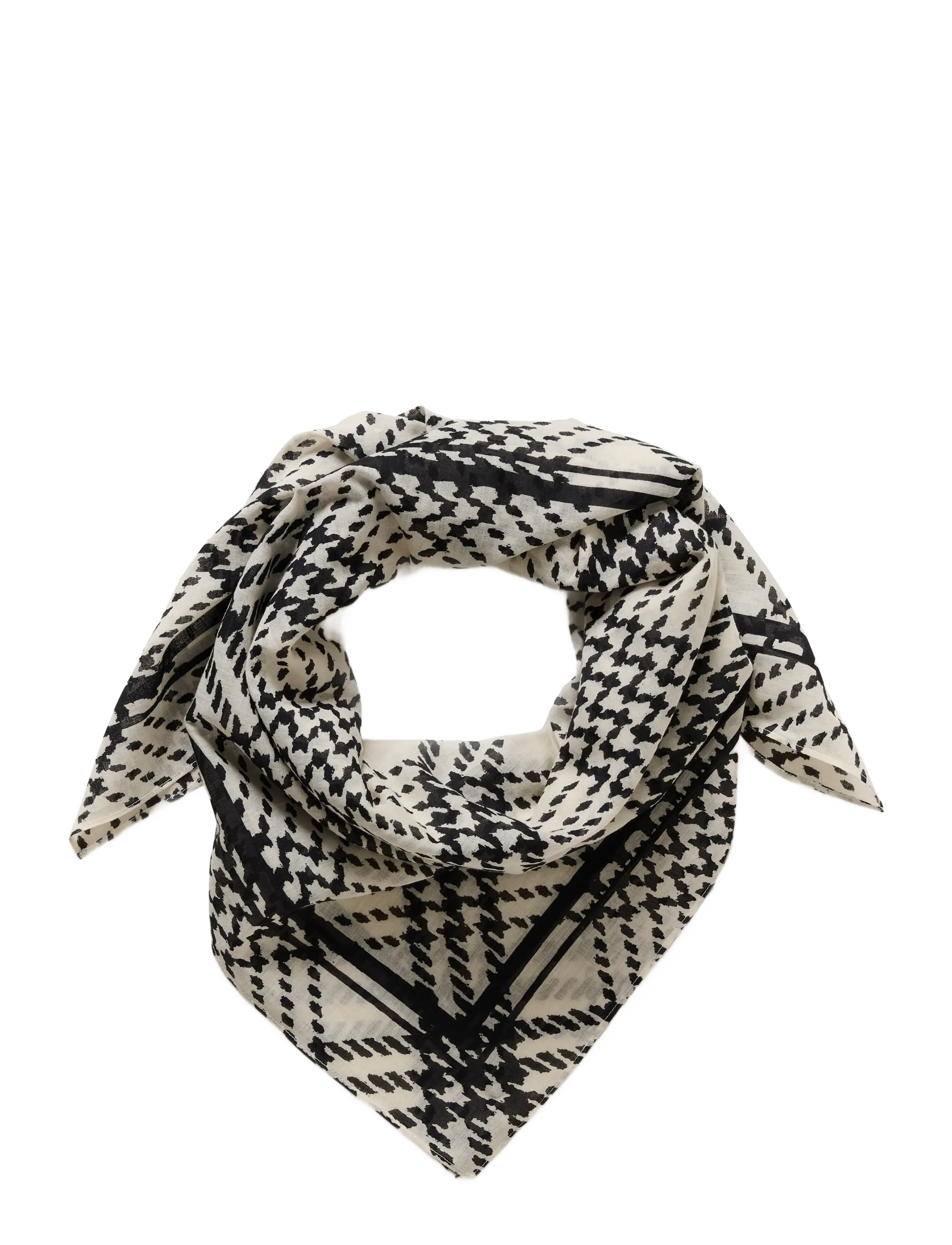 Part Two - PhiPW Scarf - lightweight scarves - black check print - 1