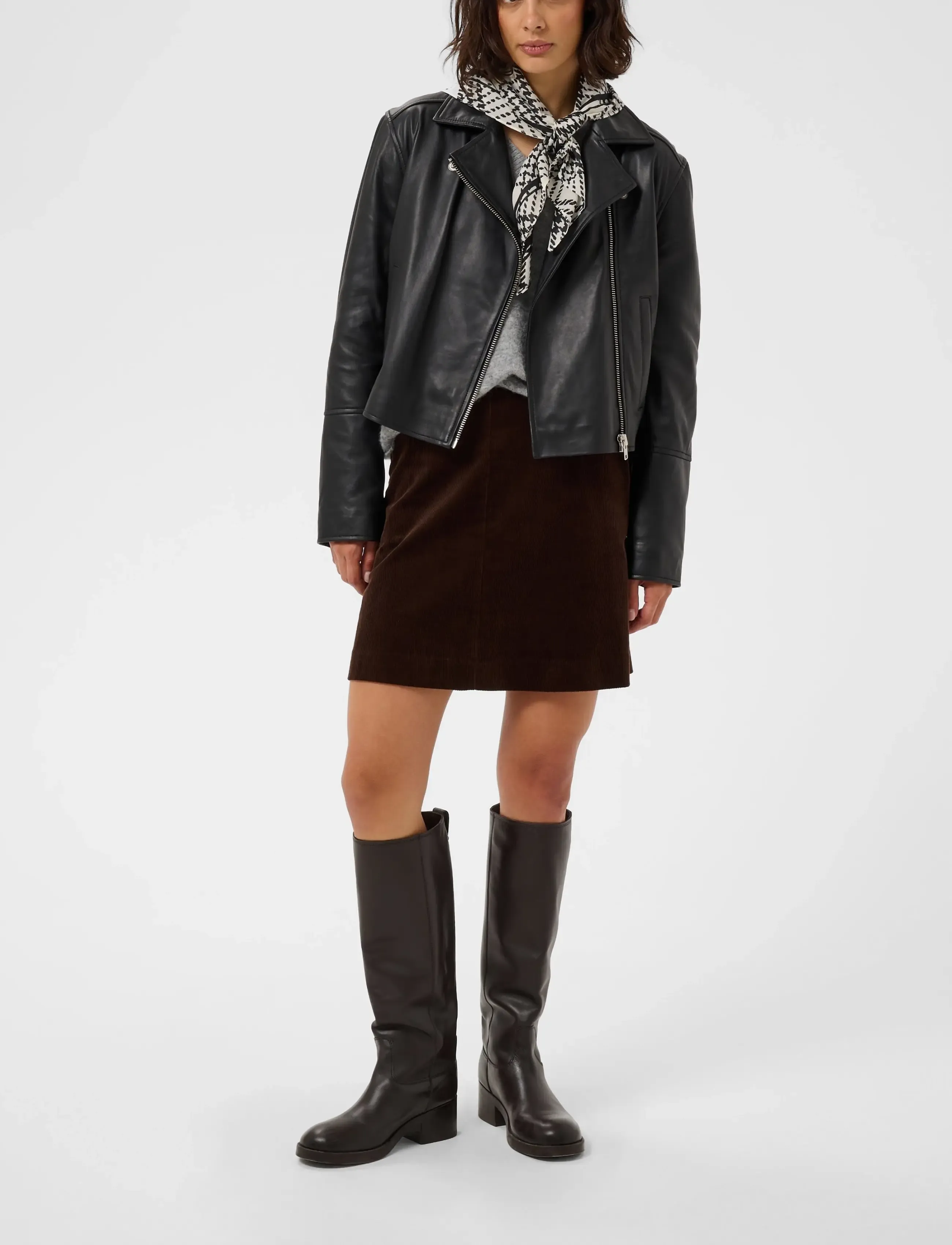 Part Two - PhiPW Scarf - lightweight scarves - black check print - 0