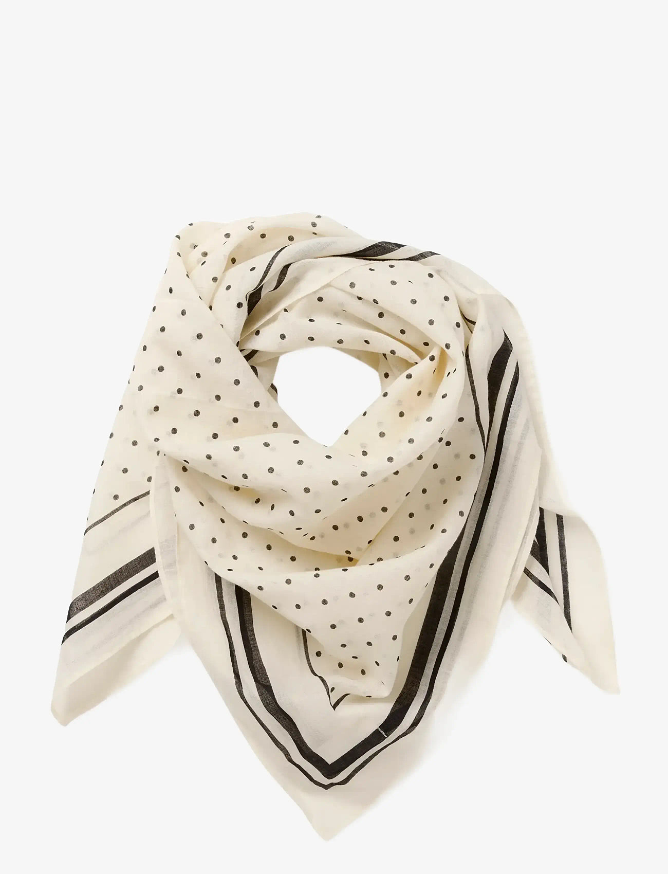 Part Two - PhiPW Scarf - lightweight scarves - black dot print - 1